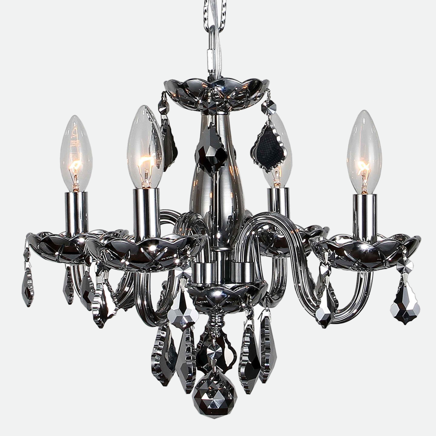 Isabelle Lumiere Chrome & Crystal Chandelier Light