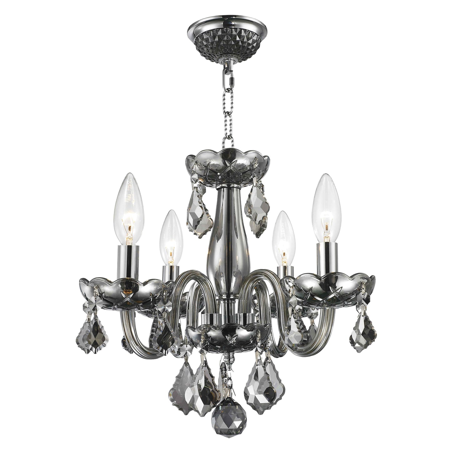 Isabelle Lumiere Chrome & Crystal Chandelier Light