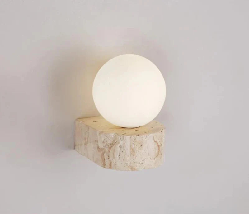 Élodie Luna Marble Globe LED Wall Sconce