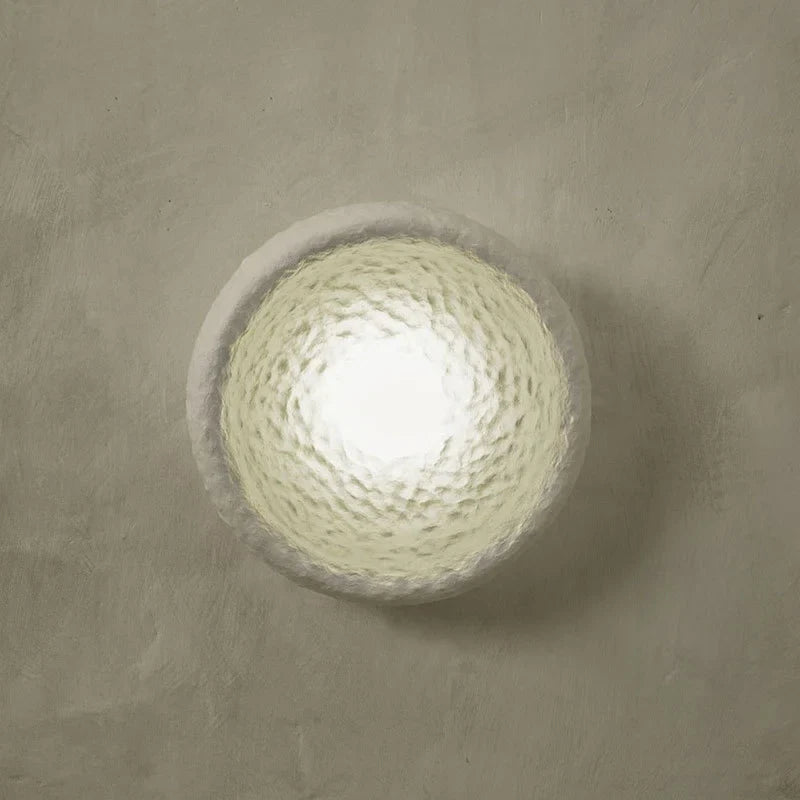 Élise Lunar Textured Wall Sconce Moon Resin Light Set