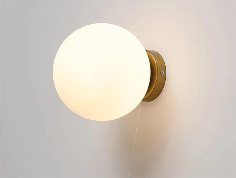 Amélie Man in the Moon Wall Lamp Glass Resin Gold Accent Light