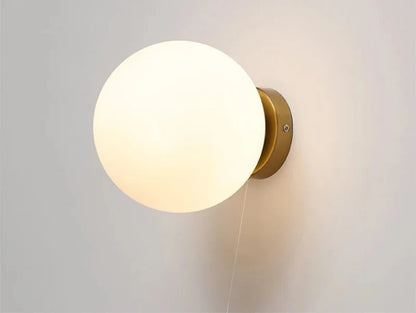 Amélie Man in the Moon Wall Lamp Glass Resin Gold Accent Light
