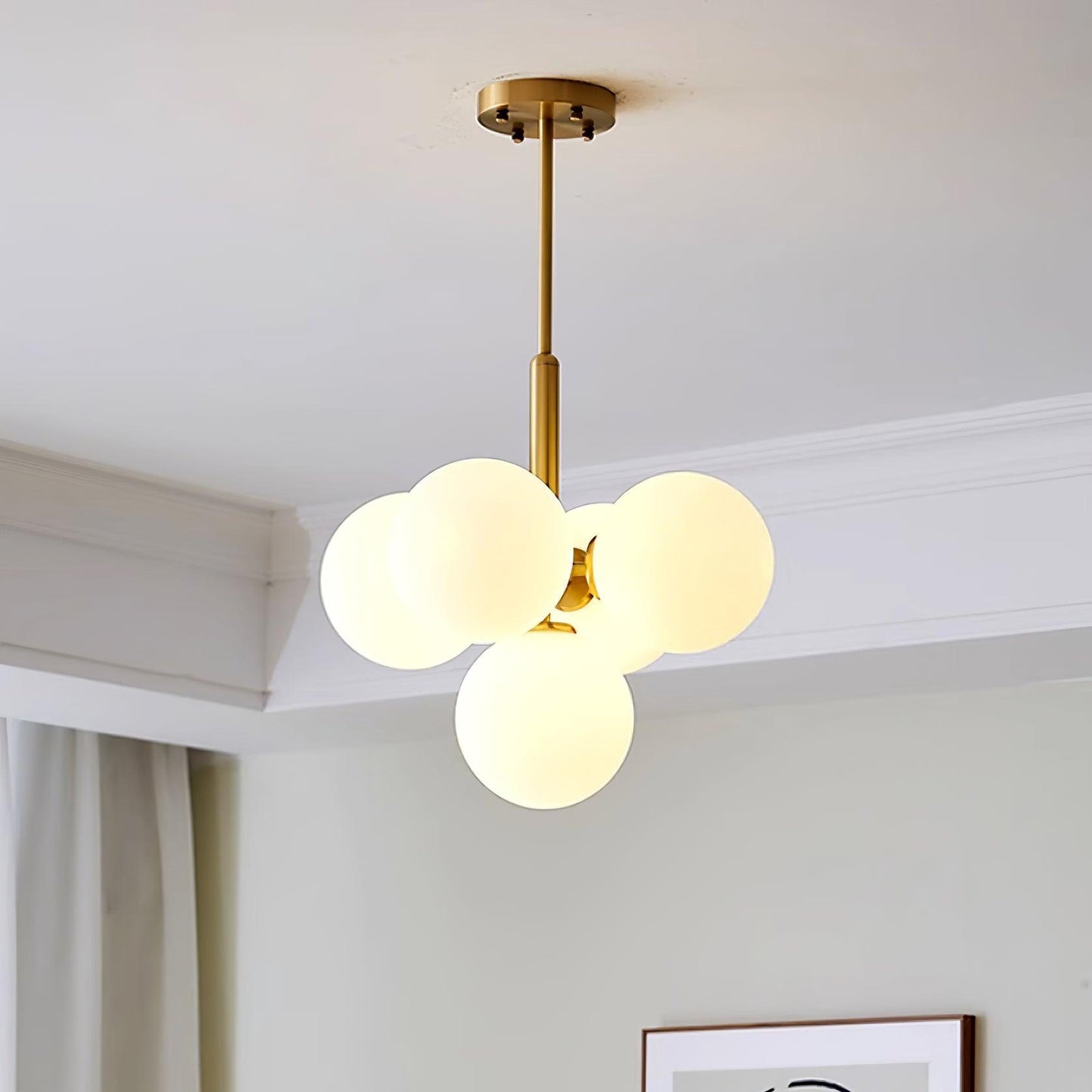Elise Marais Glass Globe Chandelier