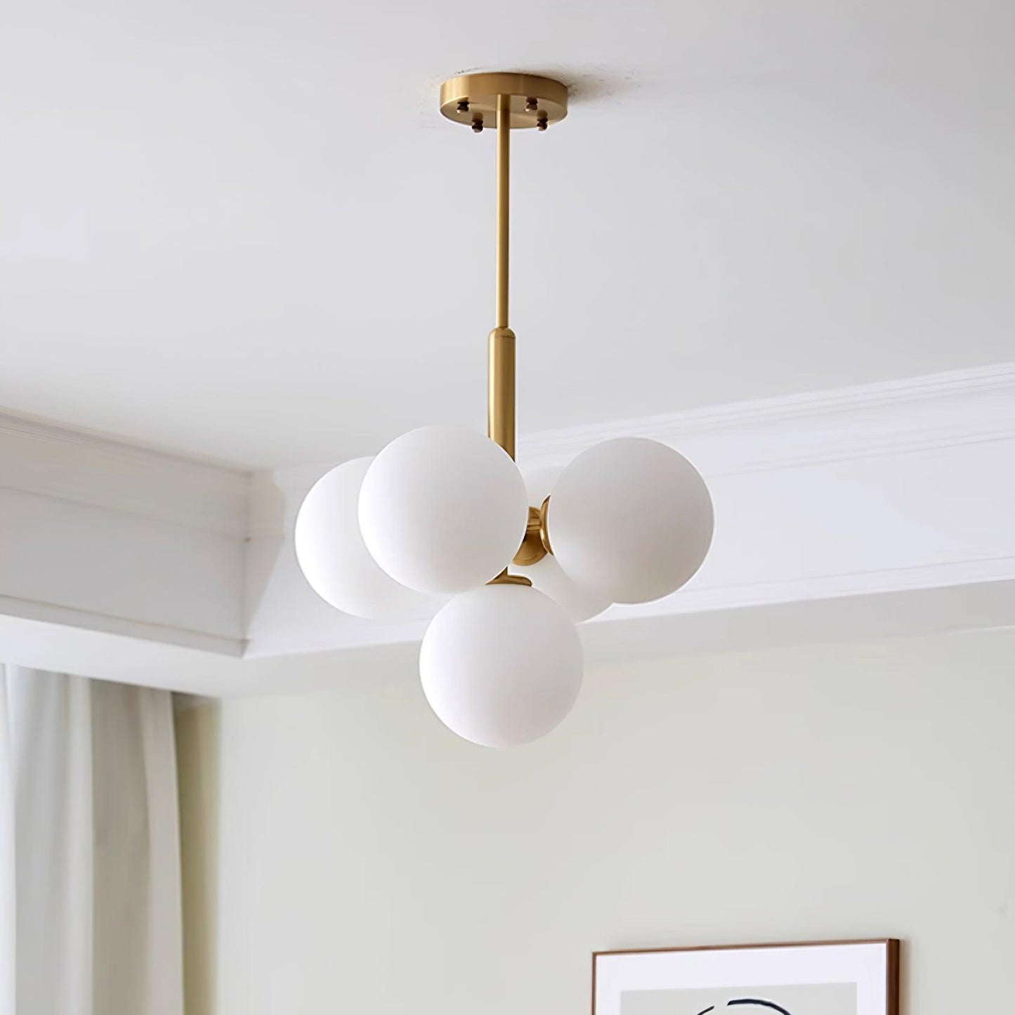 Elise Marais Glass Globe Chandelier