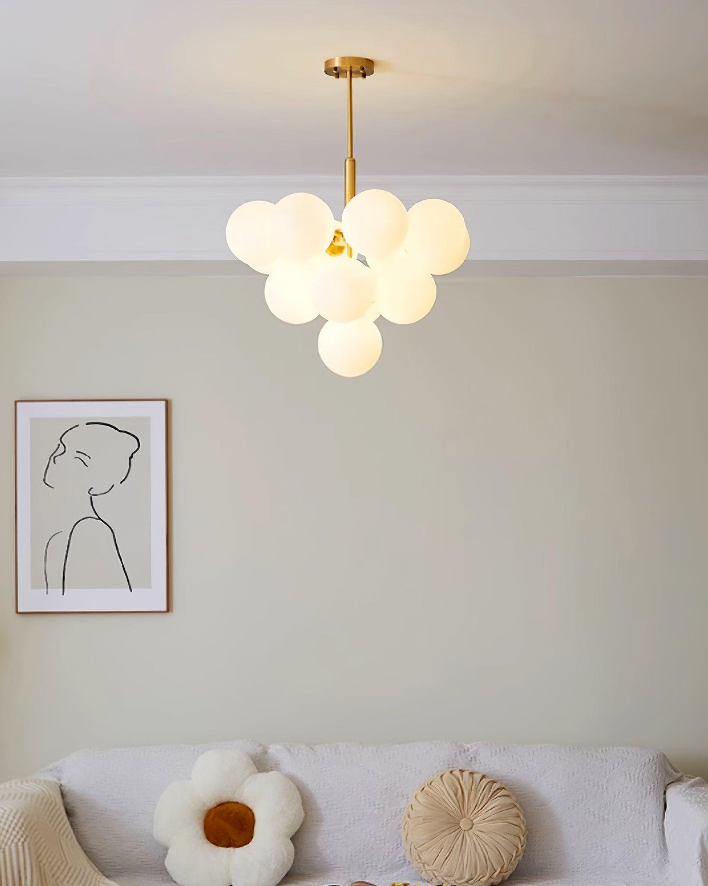 Elise Marais Glass Globe Chandelier