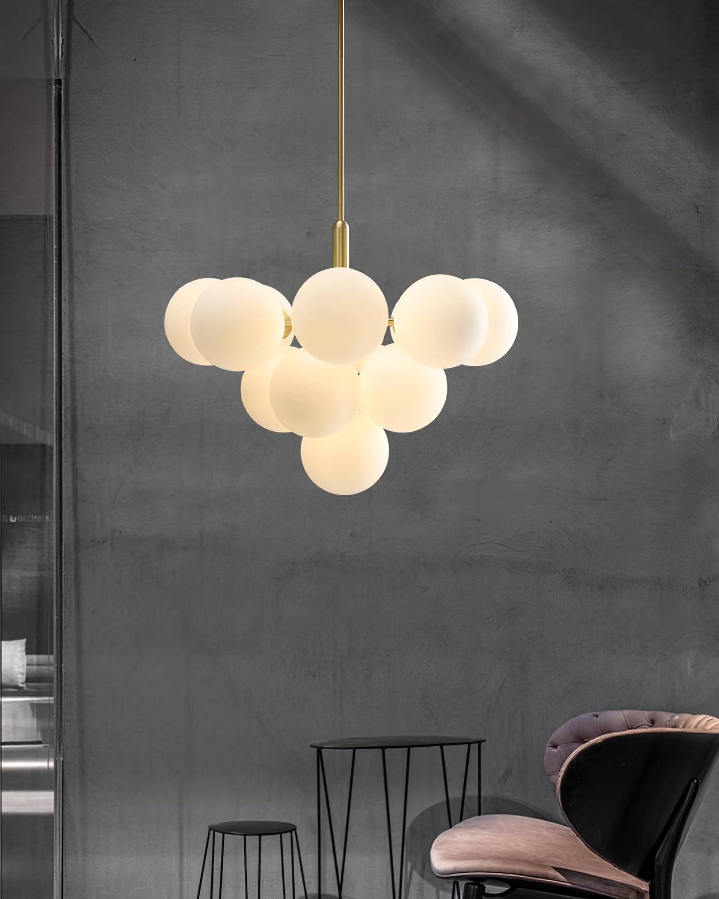 Elise Marais Glass Globe Chandelier