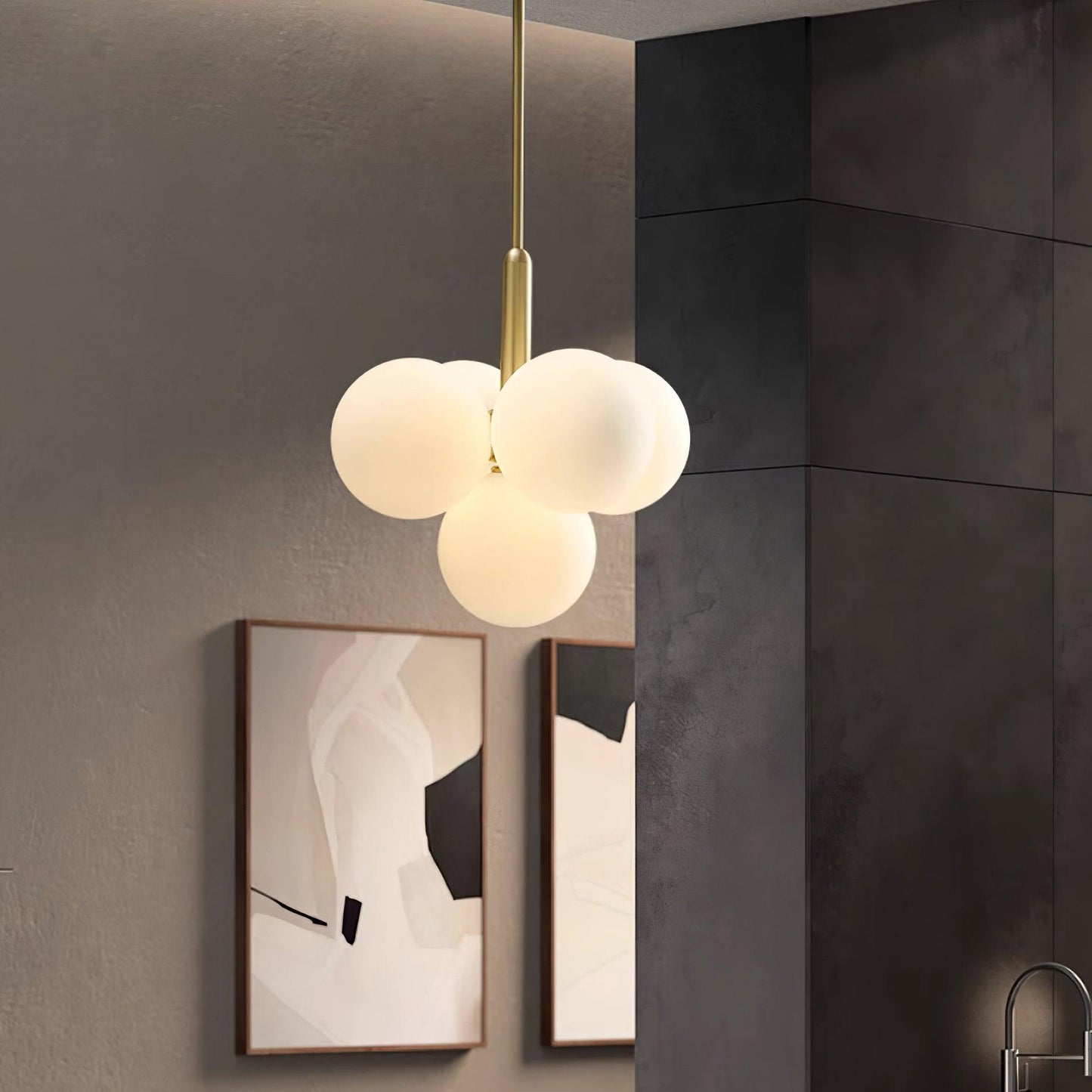 Elise Marais Glass Globe Chandelier