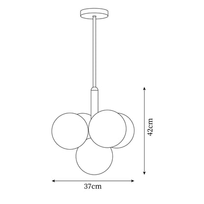 Elise Marais Glass Globe Chandelier