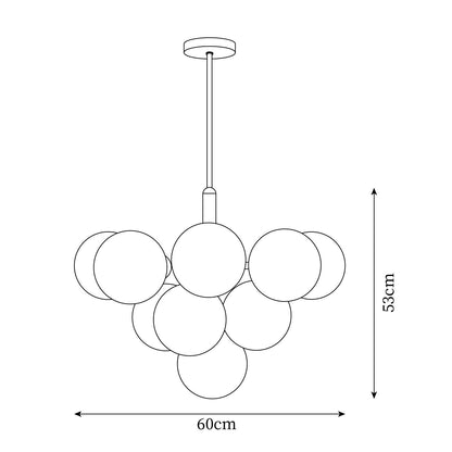 Elise Marais Glass Globe Chandelier