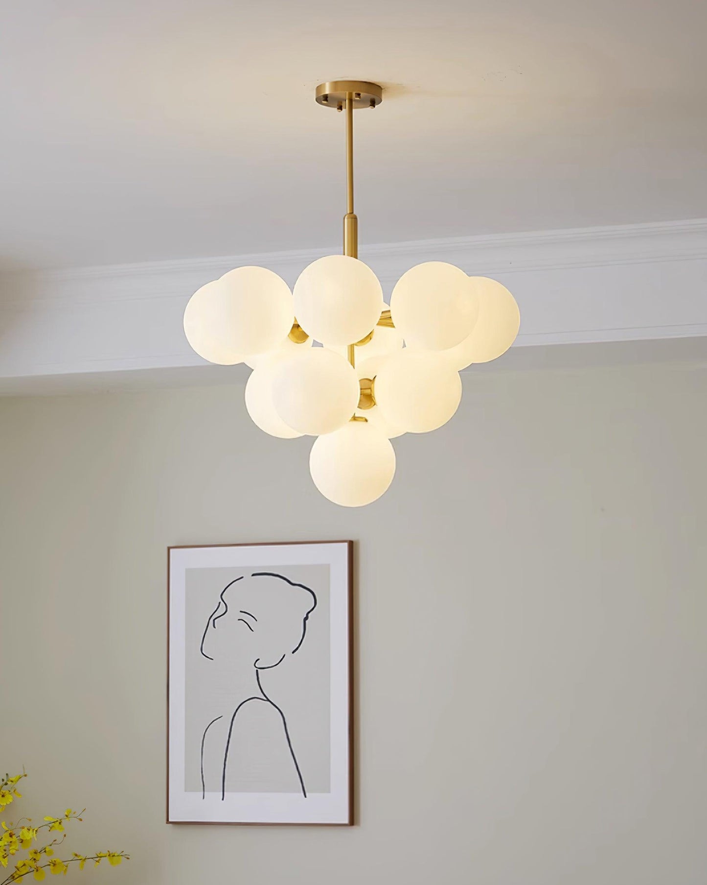 Elise Marais Glass Globe Chandelier