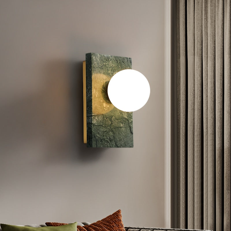 Amélie Marble & Brass LED Wall Light