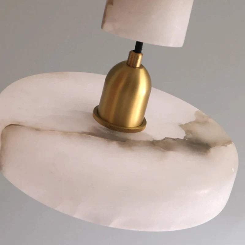 Élise Marble Glow Pendant Light Copper Accent Ceiling Lamp