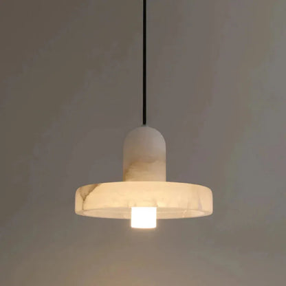 Élise Marble Glow Pendant Light Copper Accent Ceiling Lamp