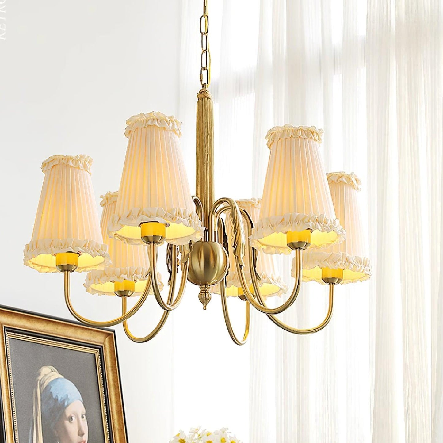 Élodie Mcveigh Fabric & Metal Chandelier
