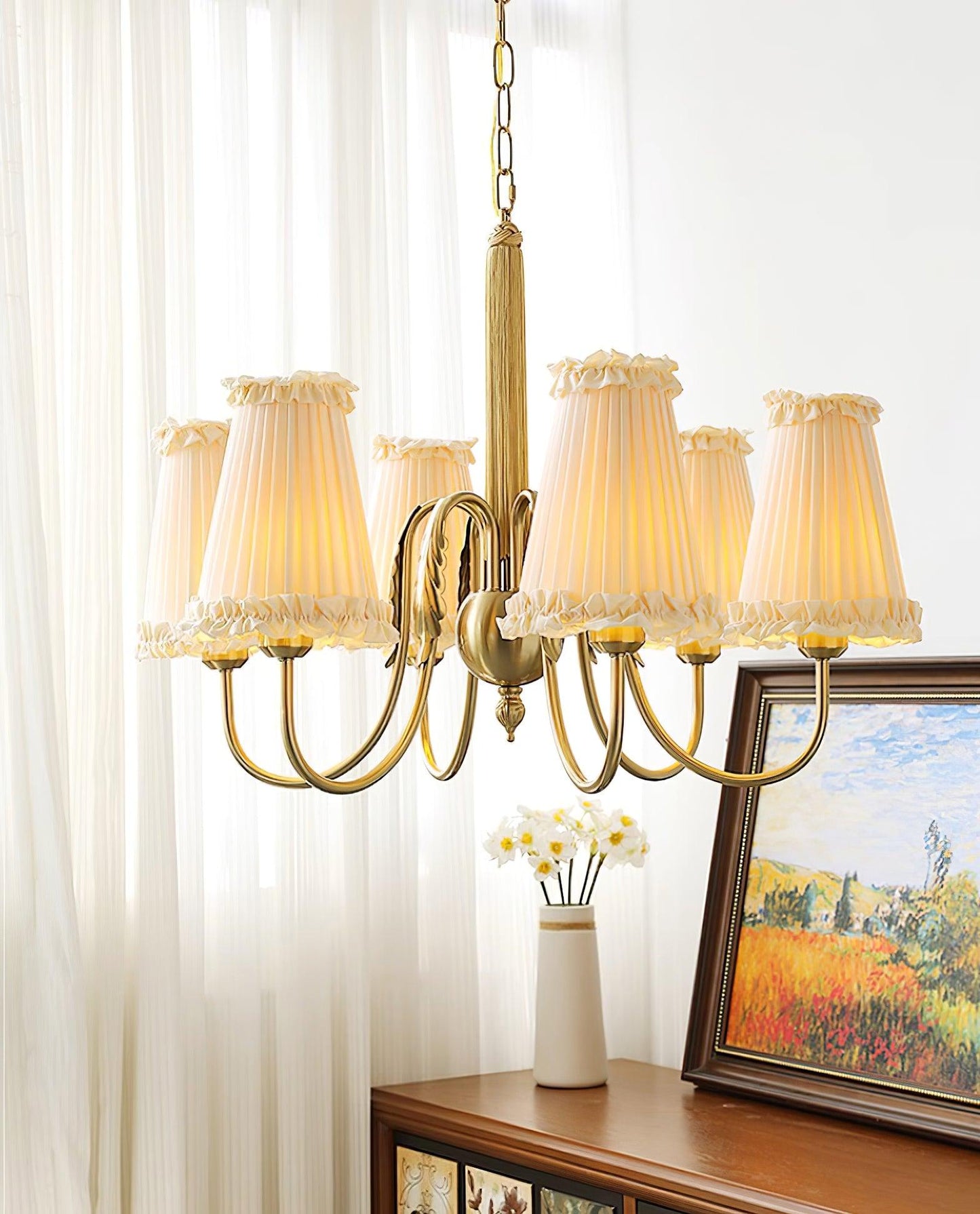 Élodie Mcveigh Fabric & Metal Chandelier
