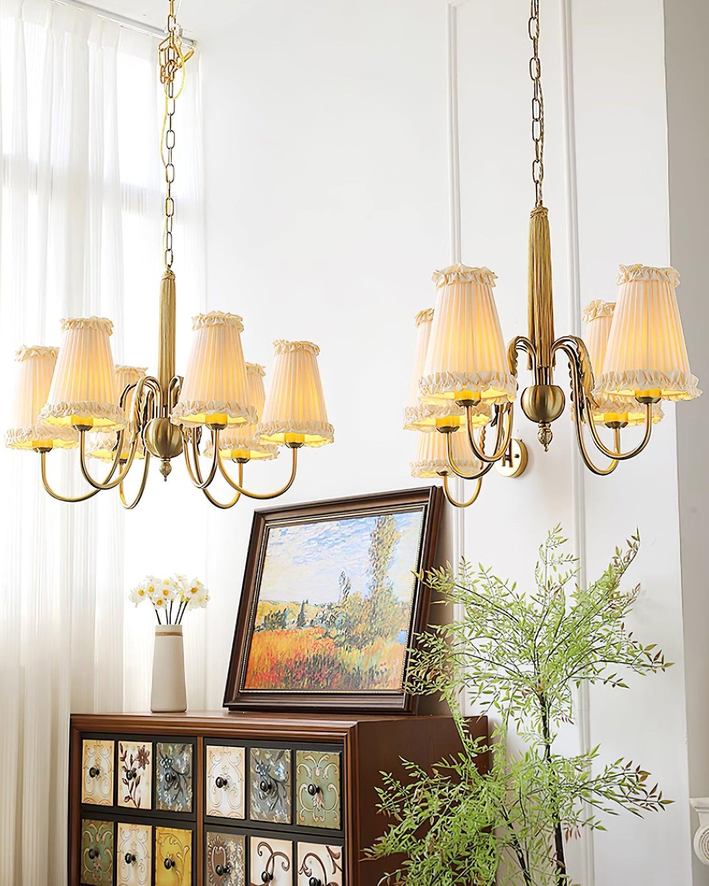 Élodie Mcveigh Fabric & Metal Chandelier