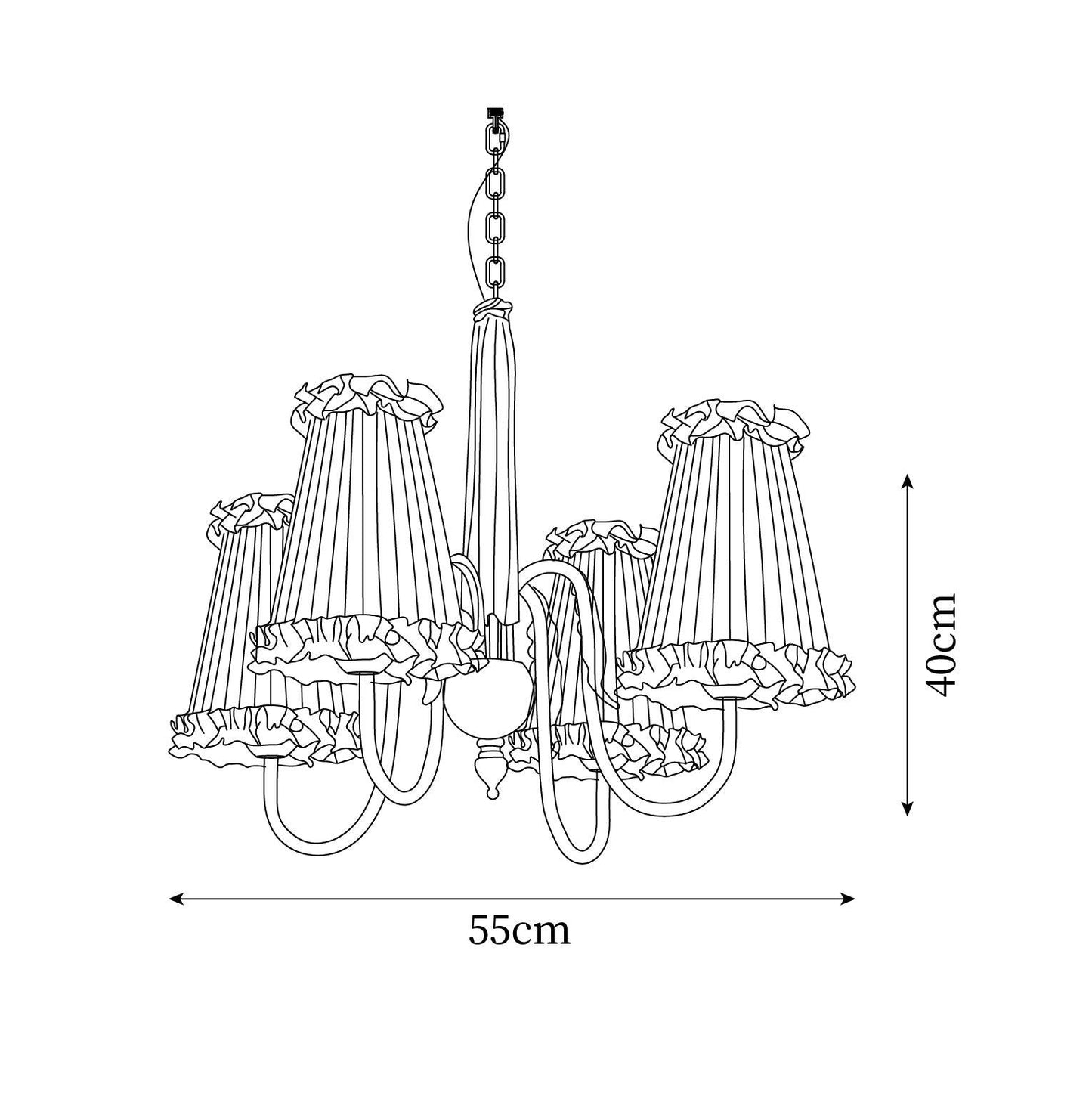 Élodie Mcveigh Fabric & Metal Chandelier