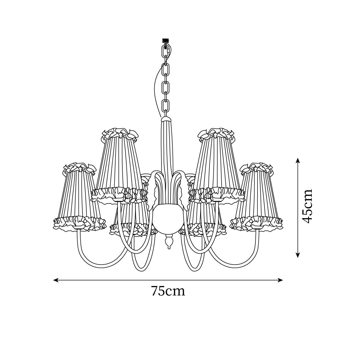 Élodie Mcveigh Fabric & Metal Chandelier