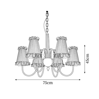 Élodie Mcveigh Fabric & Metal Chandelier