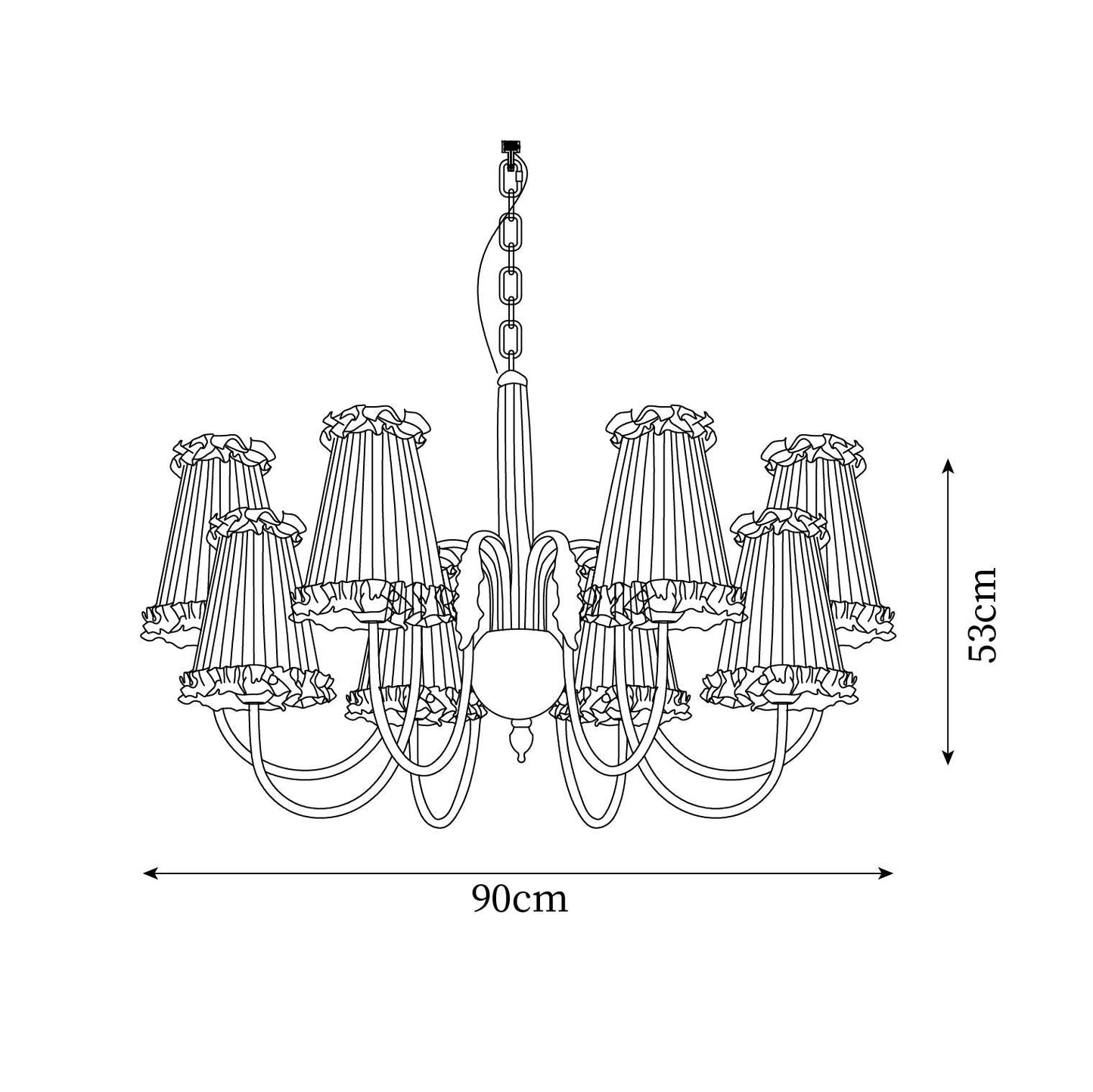 Élodie Mcveigh Fabric & Metal Chandelier