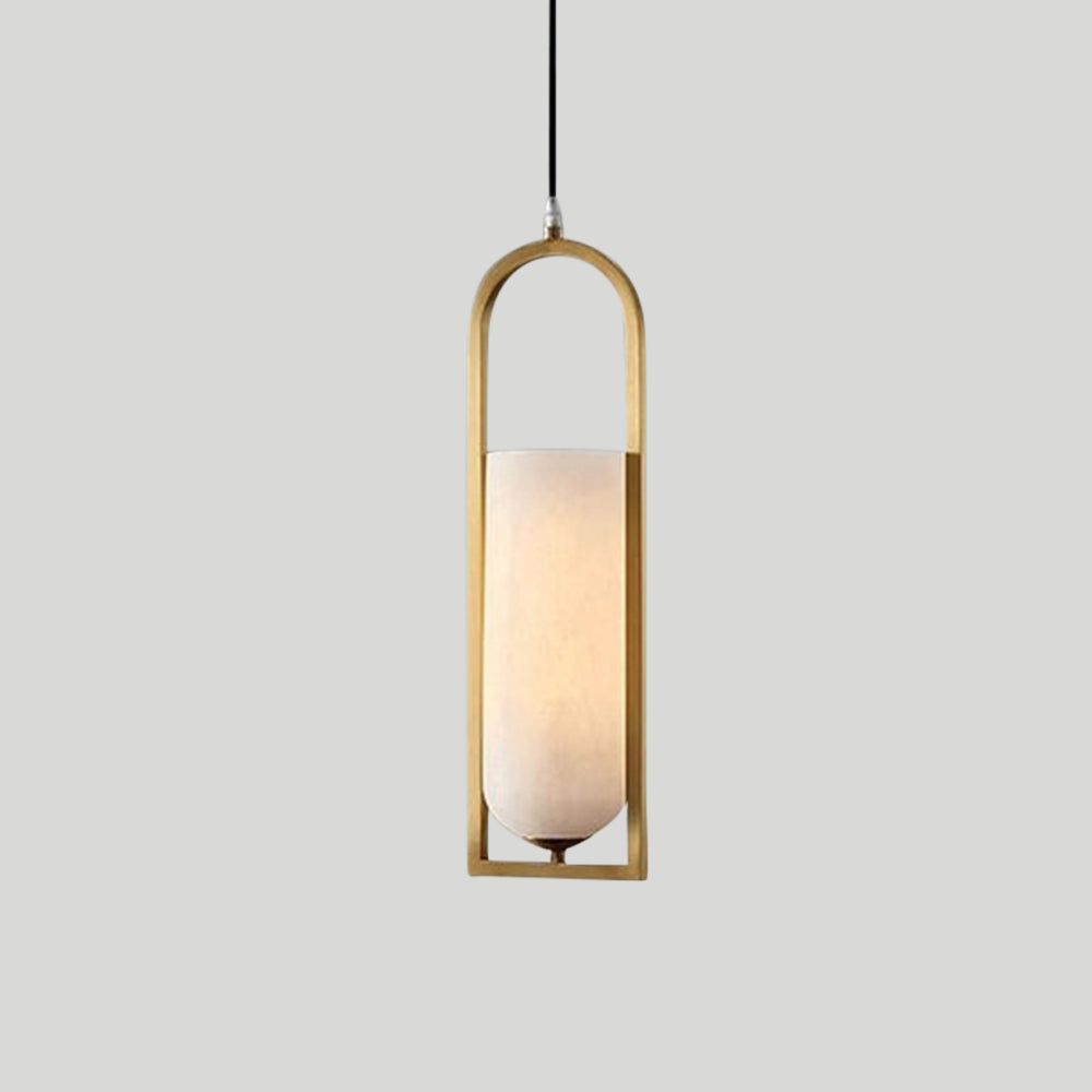 Isabelle Alabaster & Brass Pendant Light