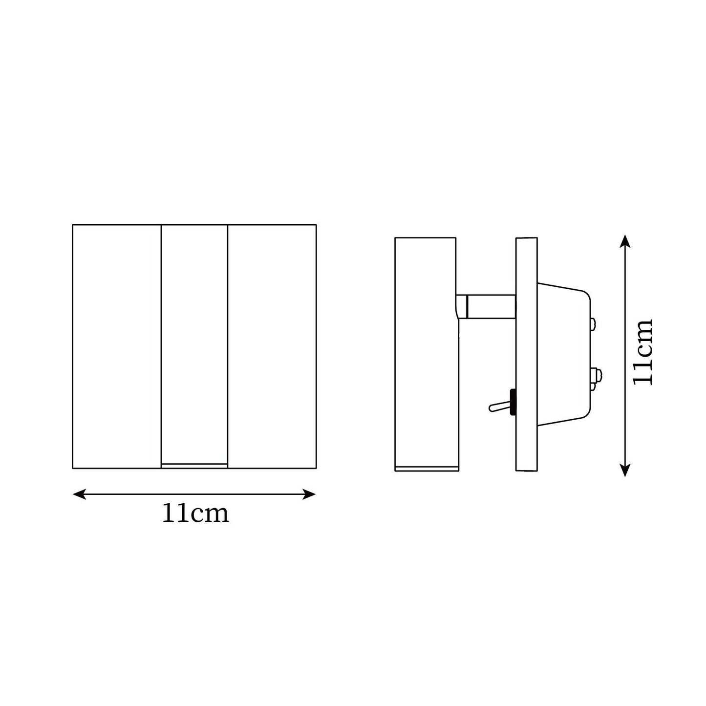 Clara Micro Square Switched Sconce