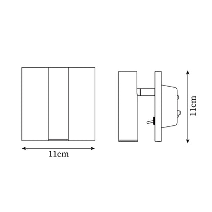 Clara Micro Square Switched Sconce