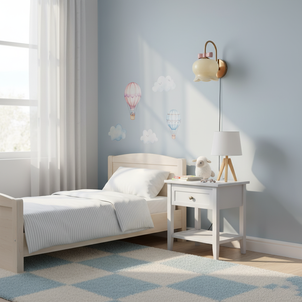 Chloé Bell Plug-In Wall Lamp with Decorative Bow Design