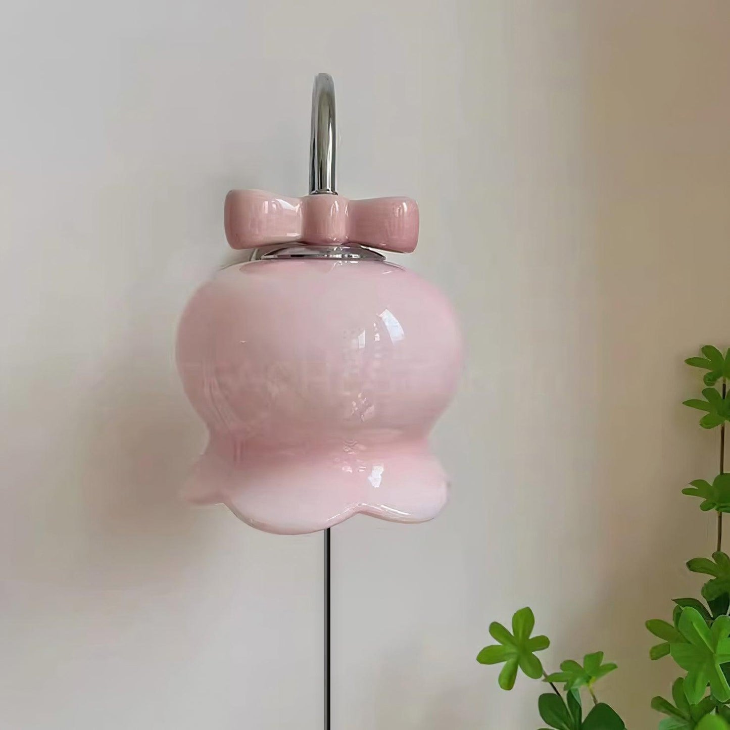 Chloé Bell Plug-In Wall Lamp with Decorative Bow Design