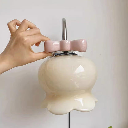 Chloé Bell Plug-In Wall Lamp with Decorative Bow Design