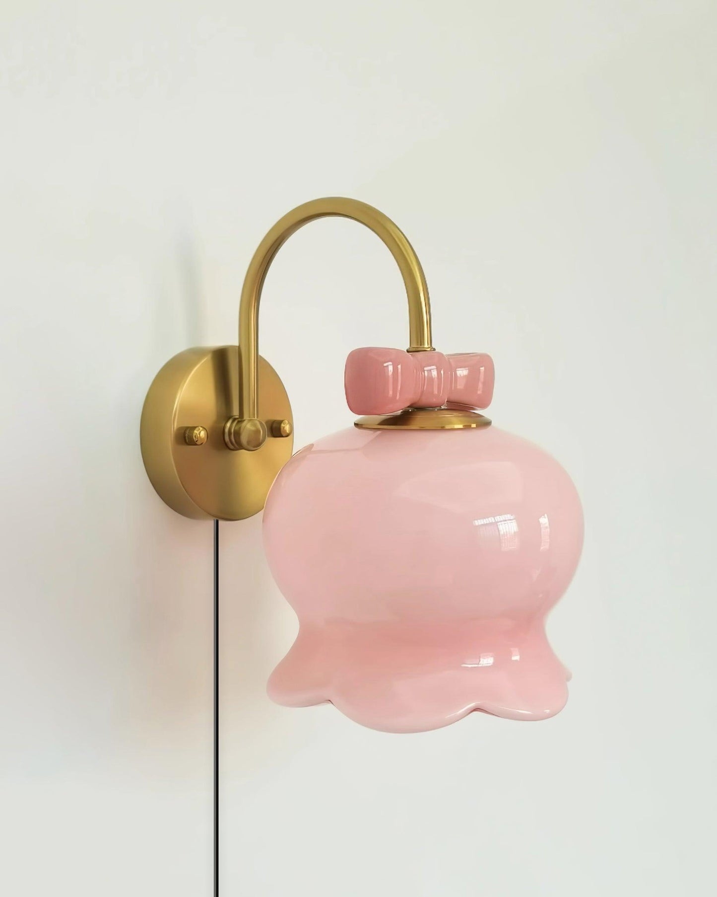 Chloé Bell Plug-In Wall Lamp with Decorative Bow Design