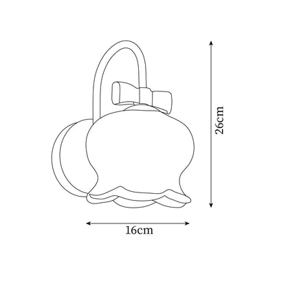 Chloé Bell Plug-In Wall Lamp with Decorative Bow Design