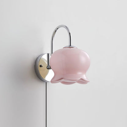 Chloé Bell Plug-In Wall Lamp with Decorative Bow Design