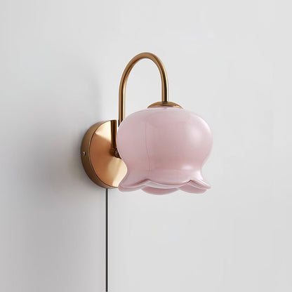 Chloé Bell Plug-In Wall Lamp with Decorative Bow Design