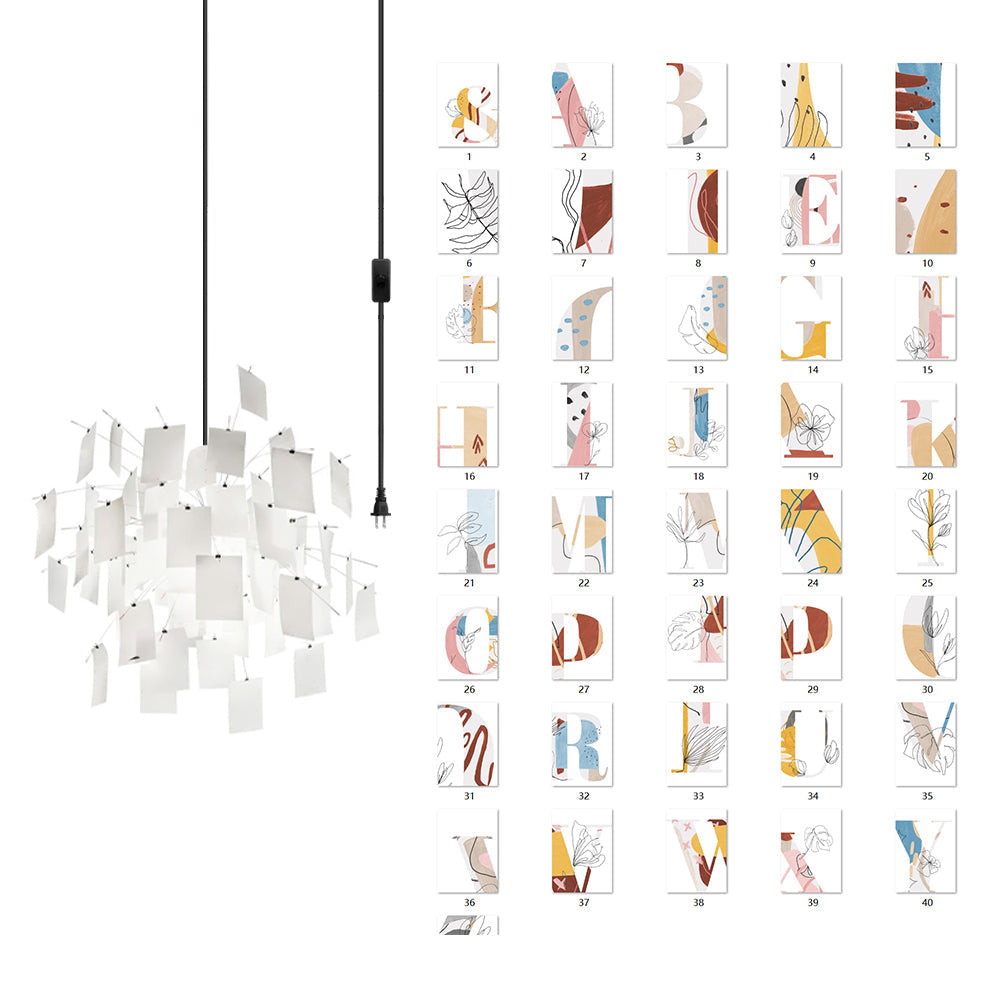 Élise Paper Art Plug-In Hanging Chandelier