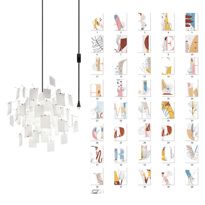 Élise Paper Art Plug-In Hanging Chandelier