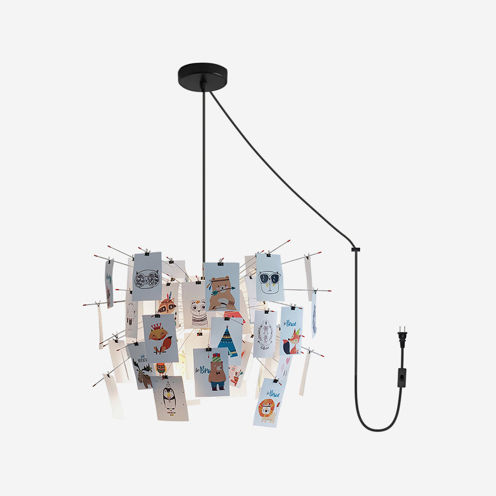 Élise Paper Art Plug-In Hanging Chandelier