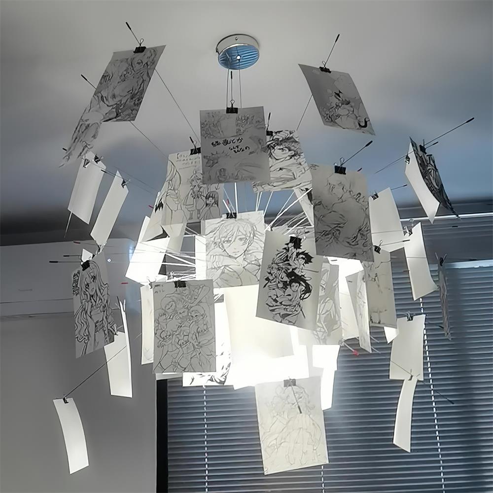 Élise Paper Art Plug-In Hanging Chandelier