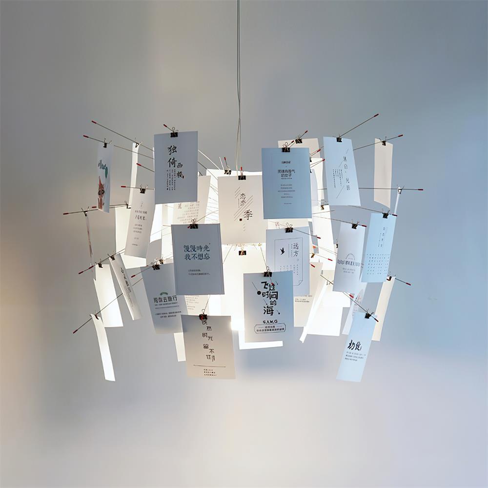 Élise Paper Art Plug-In Hanging Chandelier
