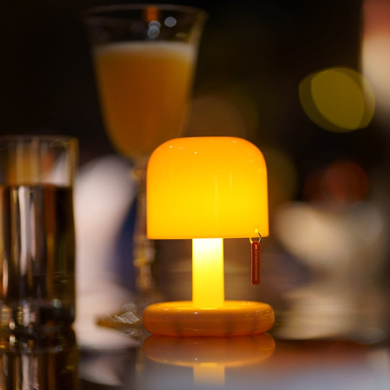Élise Mini Mushroom Cordless Table Lamp Warm LED Night Light