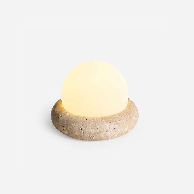 Noémie Mini Stone LED Table Lamp with Frosted Acrylic Shade
