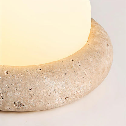 Noémie Mini Stone LED Table Lamp with Frosted Acrylic Shade