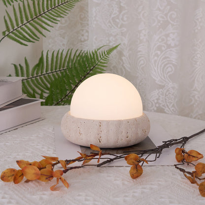 Noémie Mini Stone LED Table Lamp with Frosted Acrylic Shade