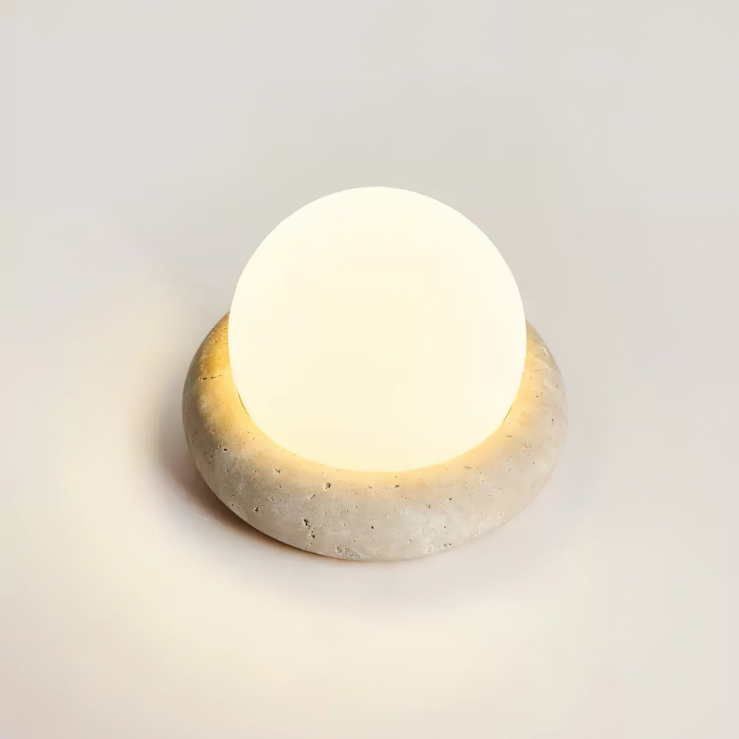Noémie Mini Stone LED Table Lamp with Frosted Acrylic Shade
