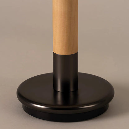 Amelie Portable Wooden LED Table Lamp with Fabric Shade