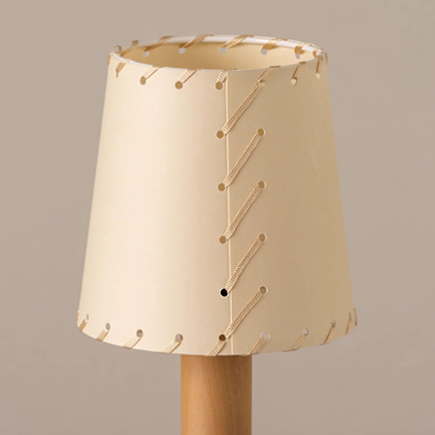 Amelie Portable Wooden LED Table Lamp with Fabric Shade