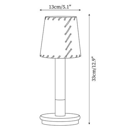Amelie Portable Wooden LED Table Lamp with Fabric Shade
