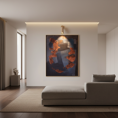 Solène Travertine Wall Lamp with Wood Base and Adjustable Metal Arm