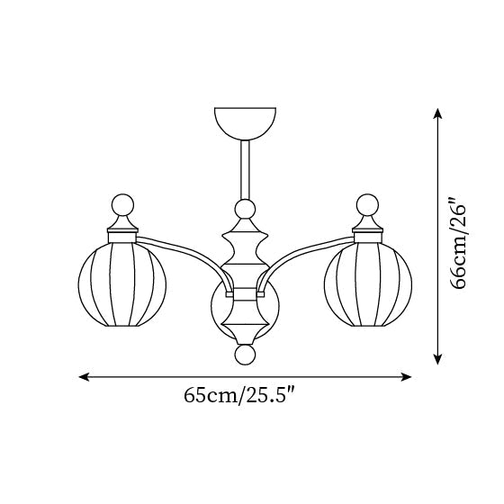 Juliette Round Chandelier, Frosted Glass Globes with Polished Wood Accents