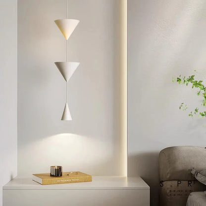 Camille Modern Cone Geometric LED Pendant Light Black White